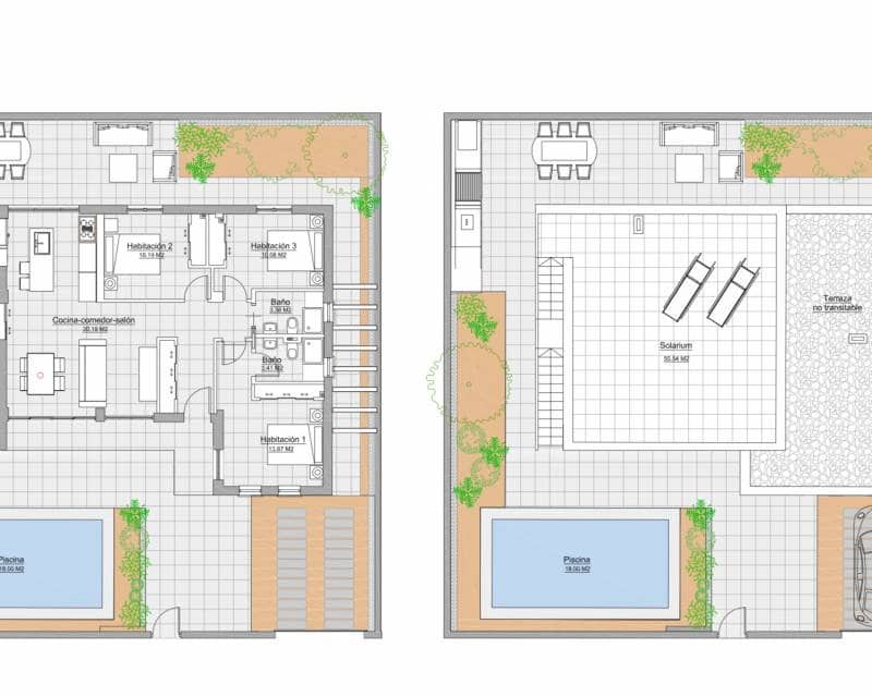 3 makuuhuone Huvila myytävänä paikassa Pinar de Campoverde mukana uima-altaan - 399 995 € (Ref: 7639176)
