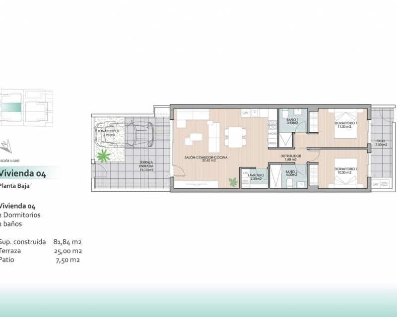 Bungalow de 2 habitaciones en San Pedro del Pinatar en venta con piscina - 244.900 € (Ref: 8187490)