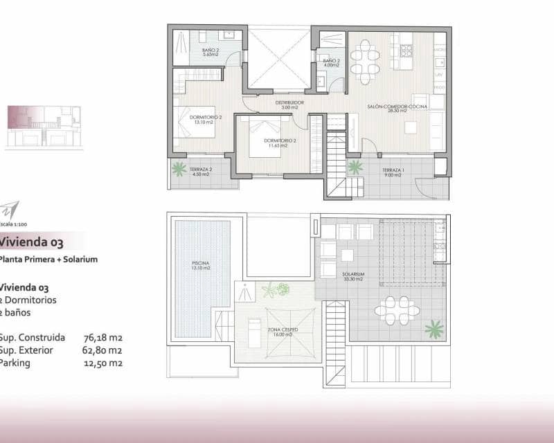 2 camera da letto Bungalow in vendita in San Pedro del Pinatar con piscina - 295.900 € (Rif: 8189099)