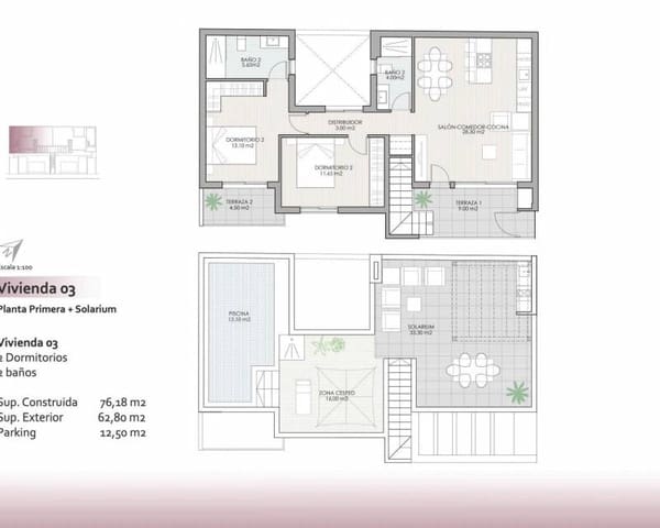 2 Zimmer Bungalow zu verkaufen in Lo Pagan, San Pedro del Pinatar mit Pool - 295.900 € (Ref: 8189099)