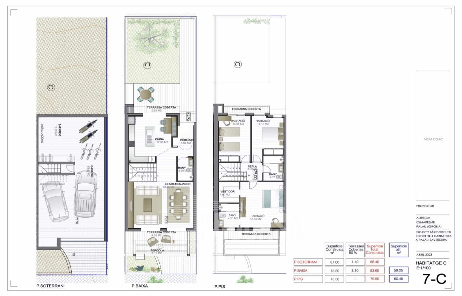 3 soveværelse Villa til salg i Palau-saverdera med swimmingpool garage - € 418.000 (Ref: 8754149)