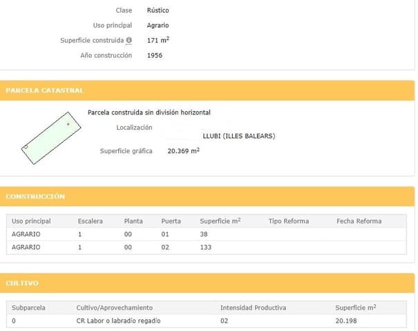 Undeveloped Land for sale in Llubí - € 213,000 (Ref: 8970307)