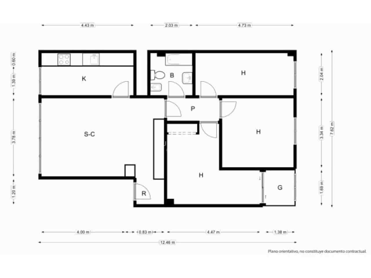 3 sovrum Lägenhet till salu i Valencia stad - 259 000 € (Ref: 10054587)