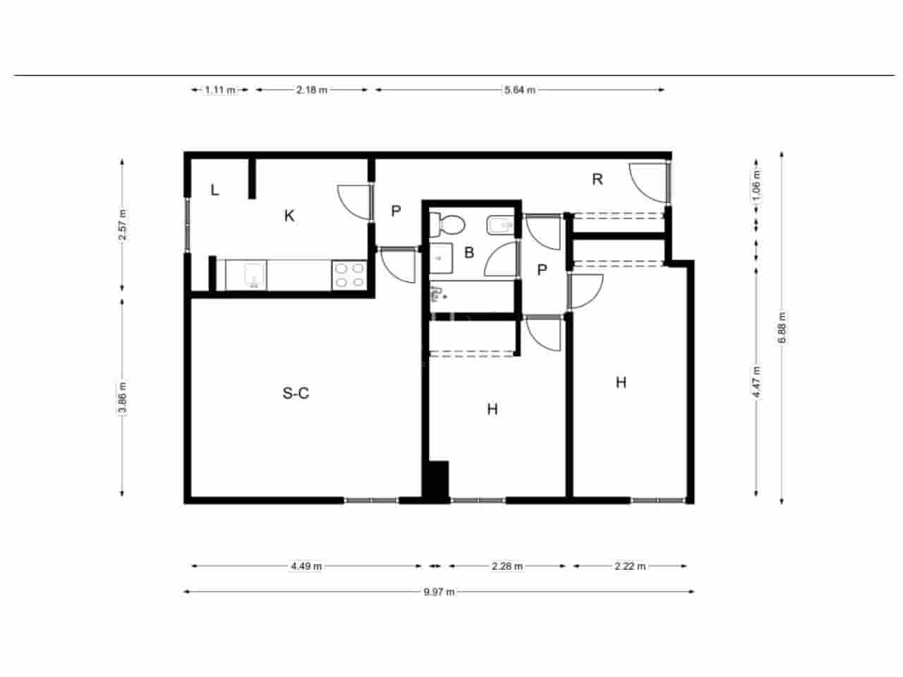 Piso de 2 habitaciones en Molina de Segura en venta con garaje - 128.000 € (Ref: 10164062)