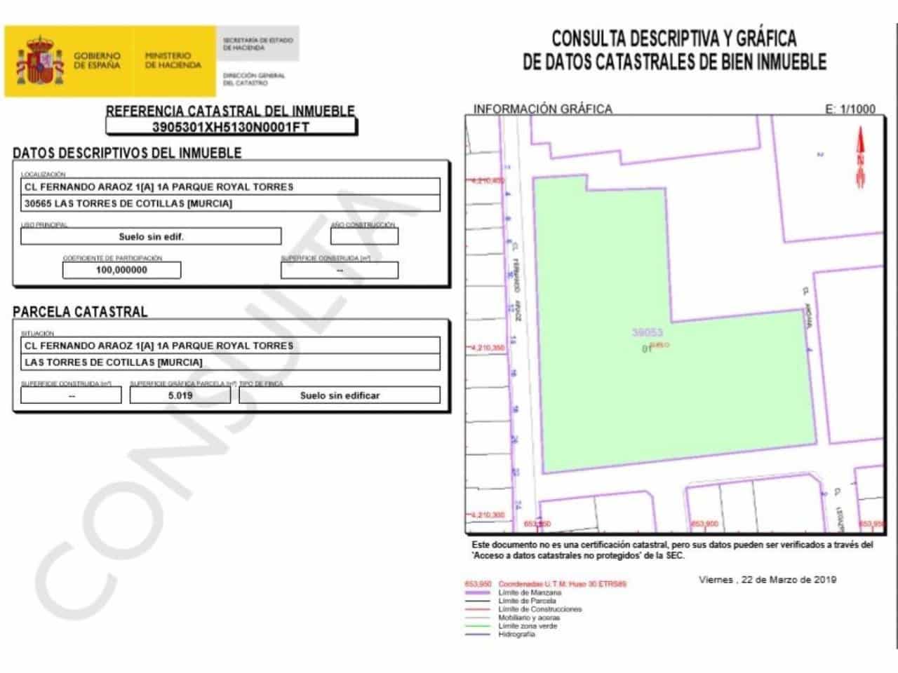 Grond te koop in Las Torres de Cotillas - € 1.550.000 (Ref: 7472662)