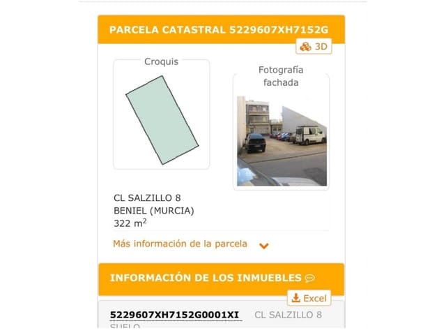 Undeveloped Land for sale in Beniel - € 265,000 (Ref: 8901627)