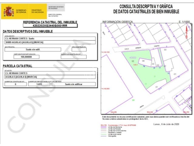 Area Edificabile in vendita in Aguilas - 256.300 € (Rif: 8967793)