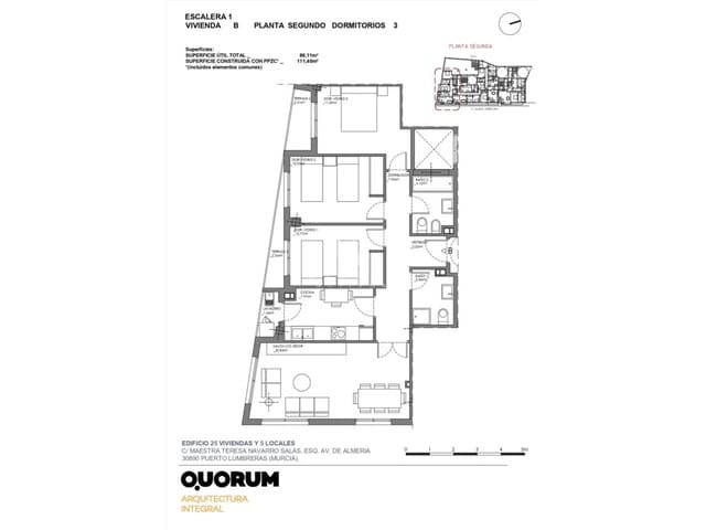 Apartamento de 3 habitaciones en Puerto Lumbreras en venta con garaje - 142.800 € (Ref: 9793921)