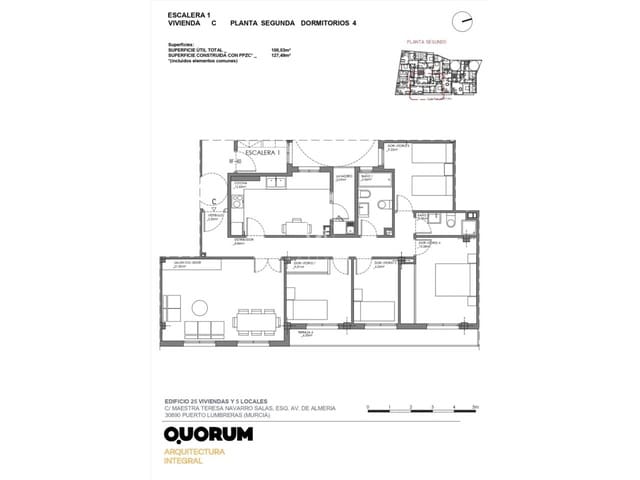 Apartamento de 3 habitaciones en Puerto Lumbreras en venta con garaje - 142.800 € (Ref: 9793921)