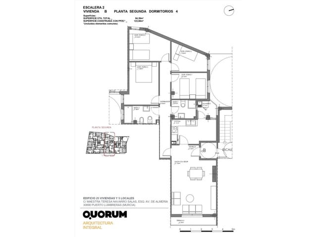 Apartamento de 3 habitaciones en Puerto Lumbreras en venta con garaje - 142.800 € (Ref: 9793921)