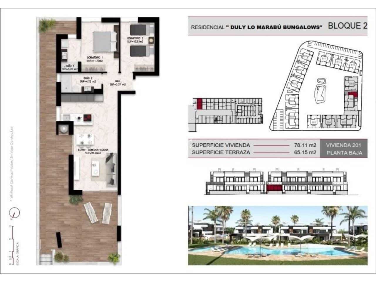 Chalet de 2 habitaciones en Rojales en venta con piscina garaje - 322.000 € (Ref: 9875596)