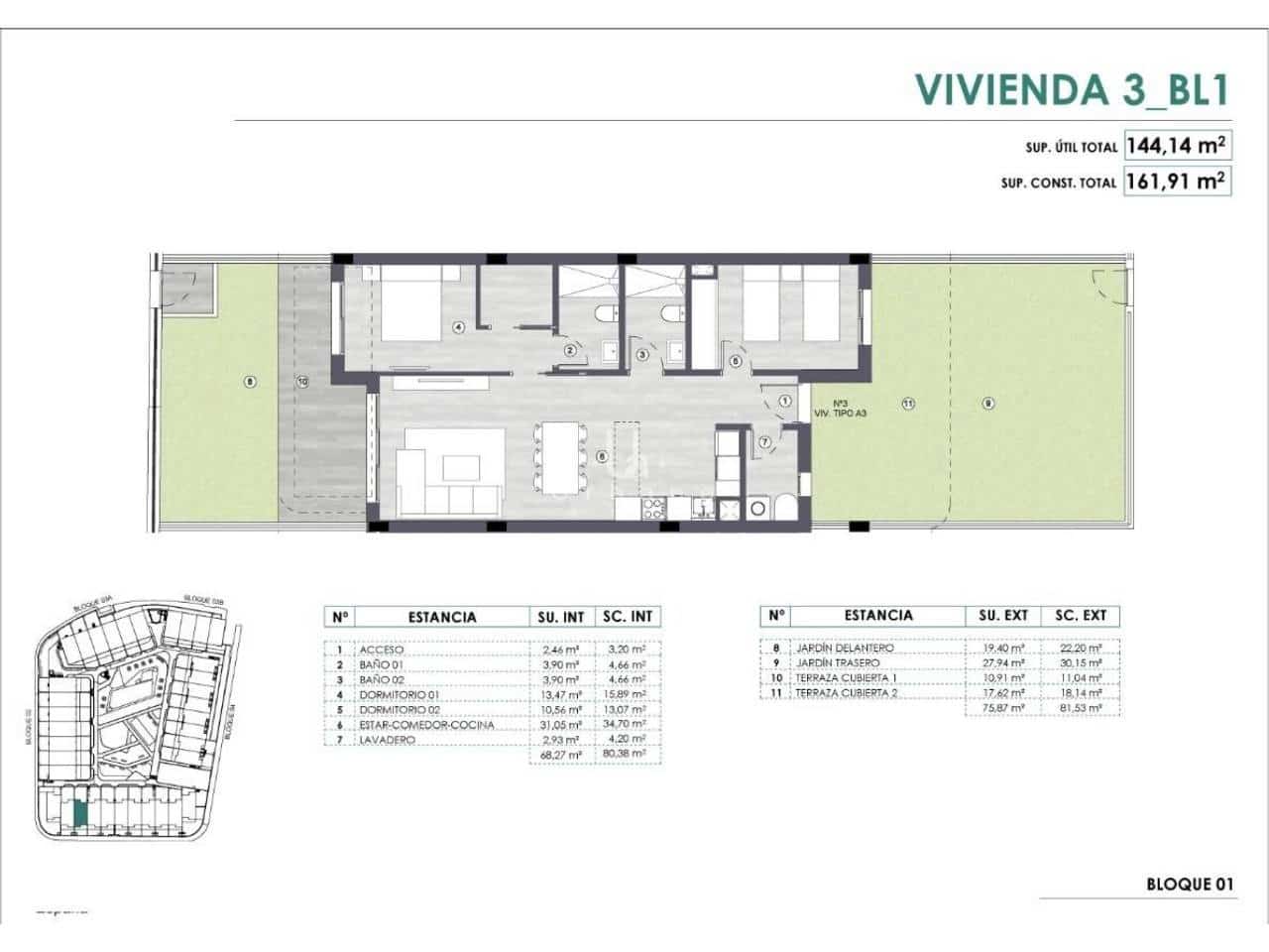 2 soverom Leilighet til salgs i Monforte del Cid med svømmebasseng garasje - € 270 000 (Ref: 9875600)