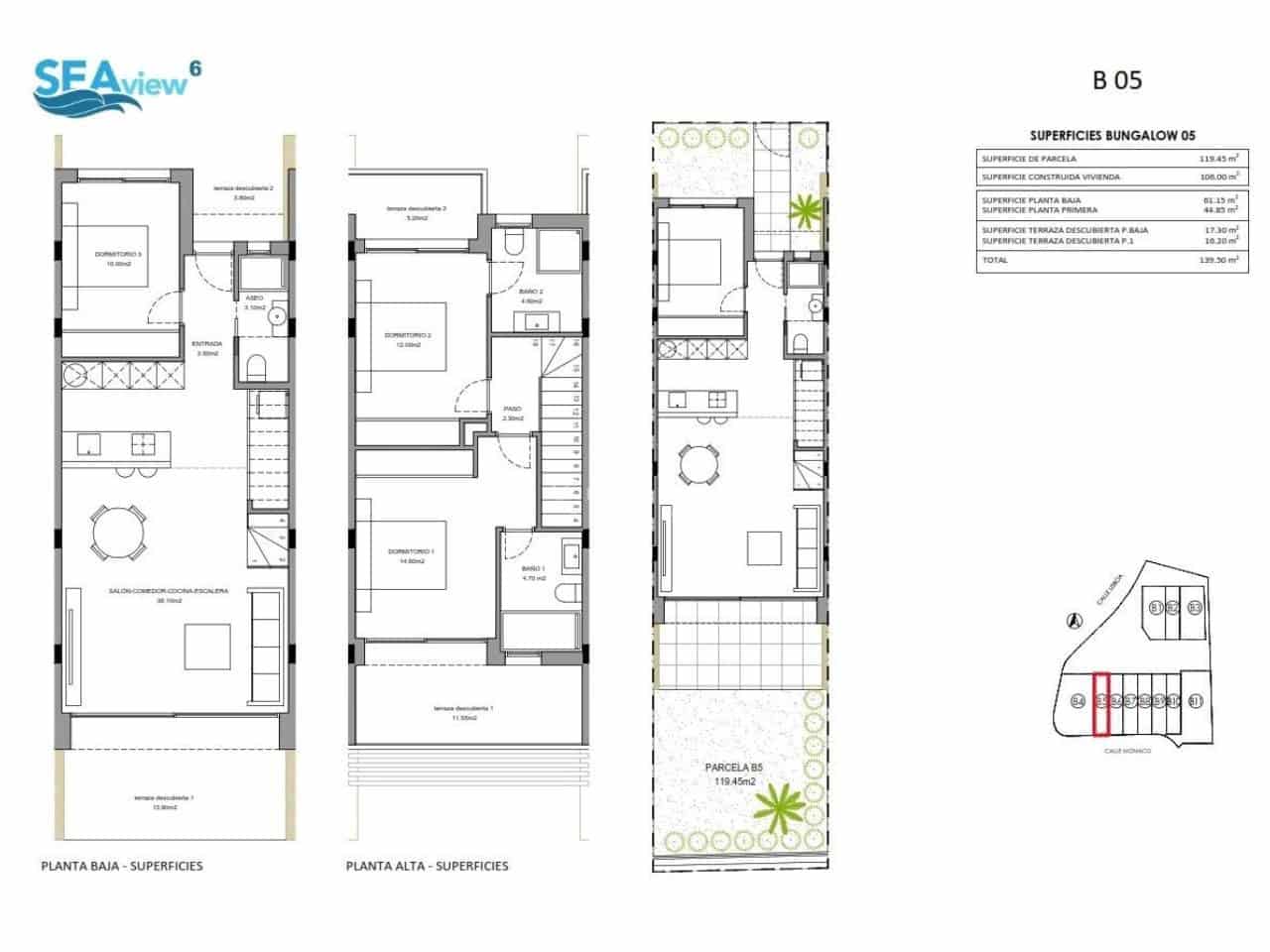 3 slaapkamer Rijtjeshuis te koop in Finestrat met zwembad garage - € 535.000 (Ref: 9877724)