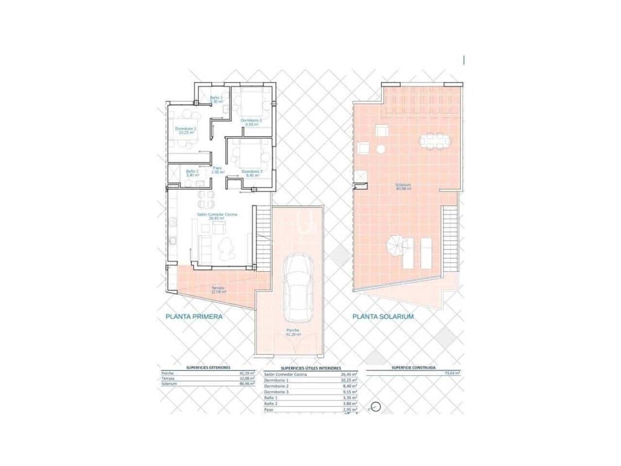 3 sypialnia Bungalow na sprzedaż w Pilar de la Horadada z basenem garażem - 284 900 € (Ref: 9880420)