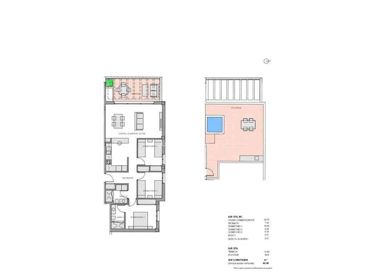 3 soveværelse Penthouse til salg i Guardamar del Segura med swimmingpool garage - € 344.900 (Ref: 9880421)