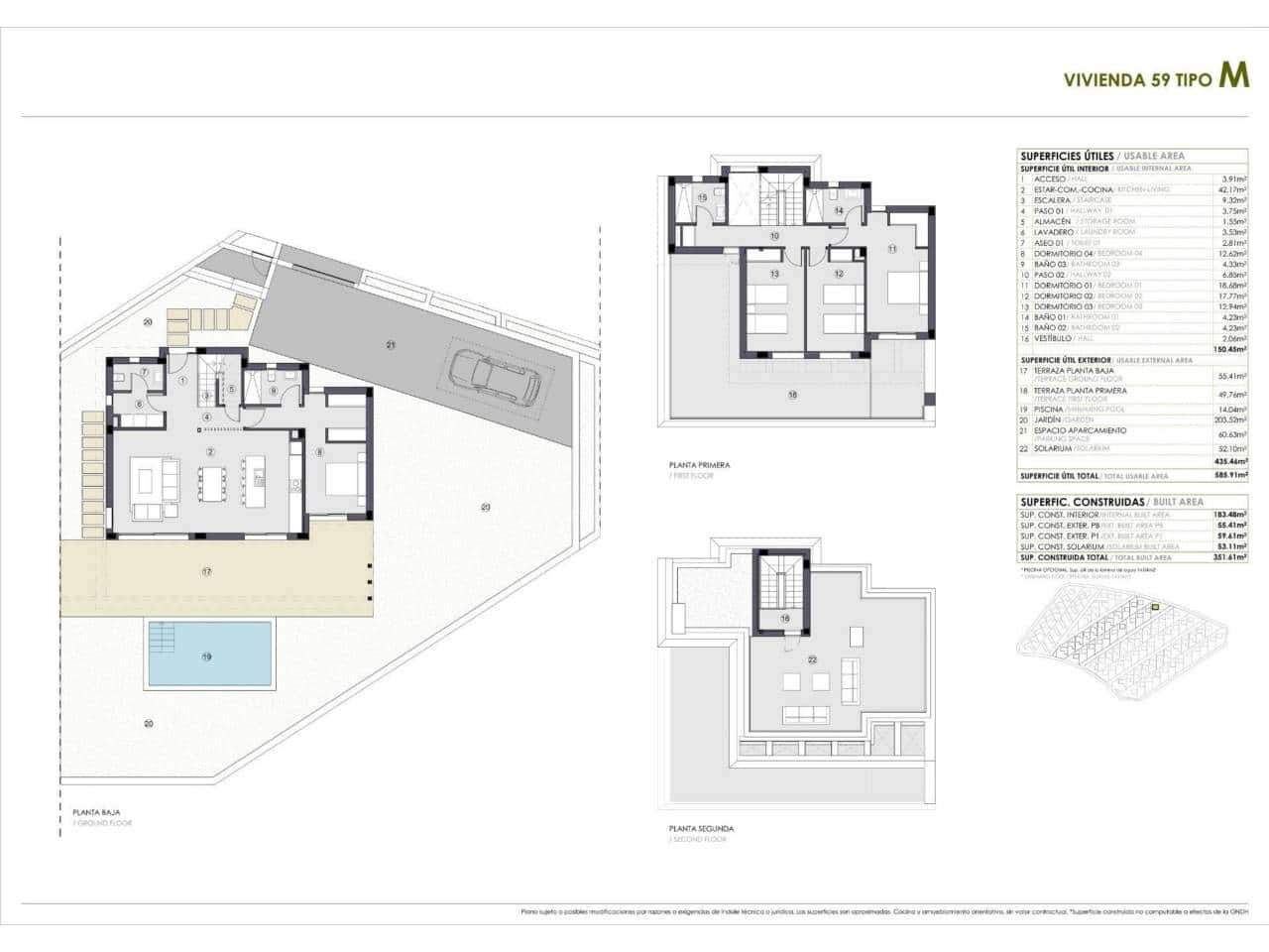 4 sypialnia Willa na sprzedaż w Polop z basenem garażem - 939 000 € (Ref: 9880422)