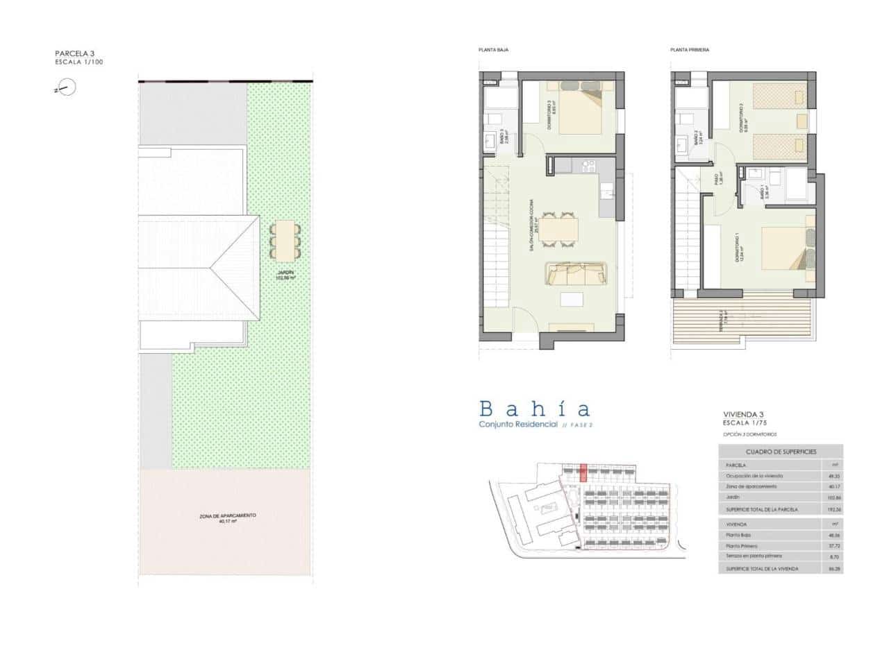 3 sypialnia Dom blizniak na sprzedaż w Gran Alacant z basenem garażem - 410 000 € (Ref: 9891513)