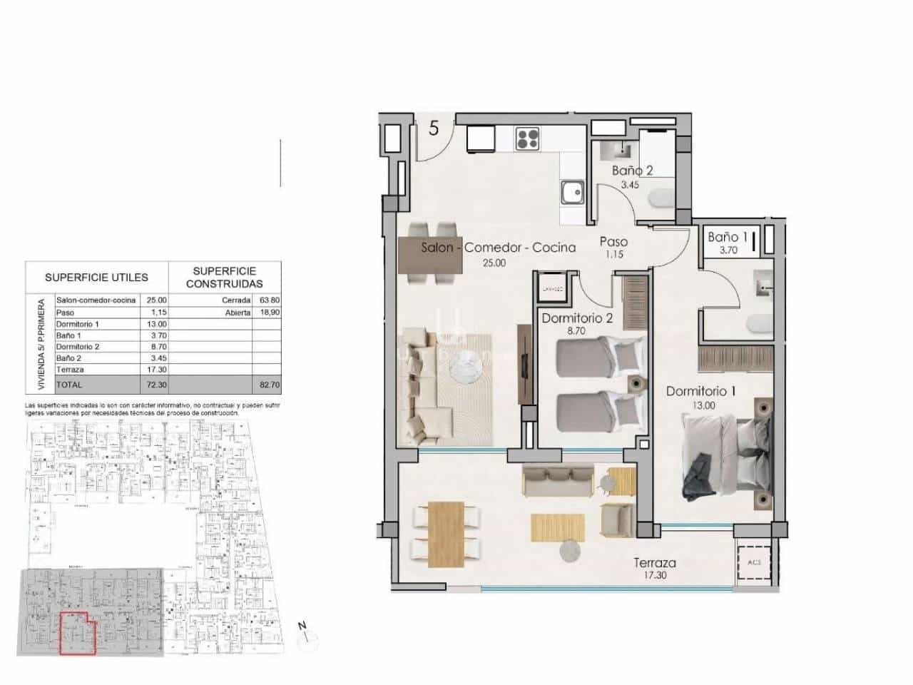 2 bedroom Penthouse for sale in Santa Pola with pool garage - € 298,000 (Ref: 9972888)