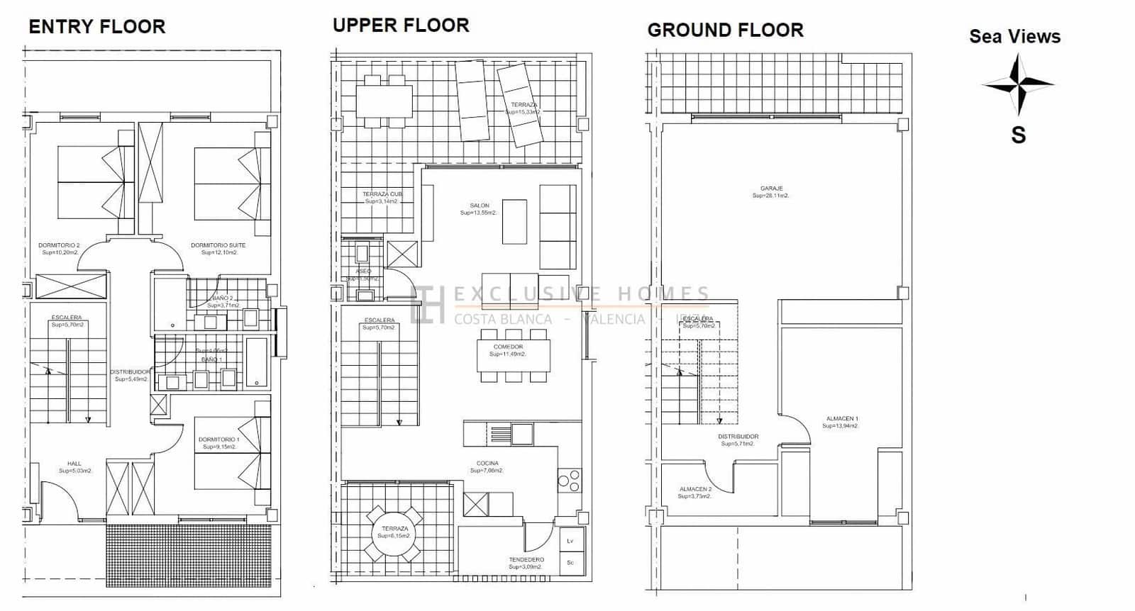 4 camera da letto Villetta Bifamiliare in vendita in Albir con piscina garage - 2.895.000 € (Rif: 10070305)