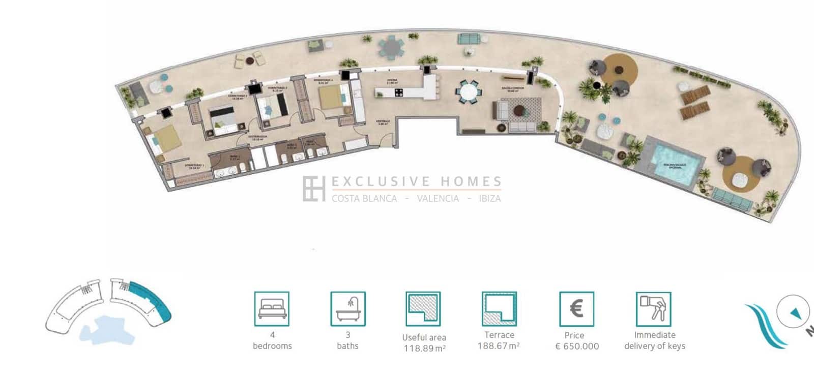 4 quarto Penthouse para venda em Canet d'En Berenguer com piscina garagem - 650 000 € (Ref: 8567422)