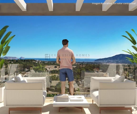 4 soveværelse Semi-Rækkehus til salg i La Nucia med swimmingpool garage - € 439.000 (Ref: 8567443)