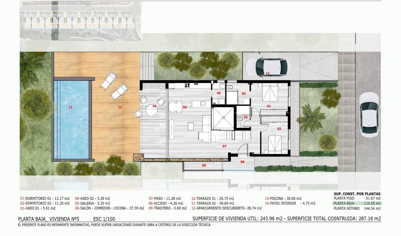 3 quarto Moradia para venda em Monforte del Cid com piscina garagem - 549 000 € (Ref: 8567467)