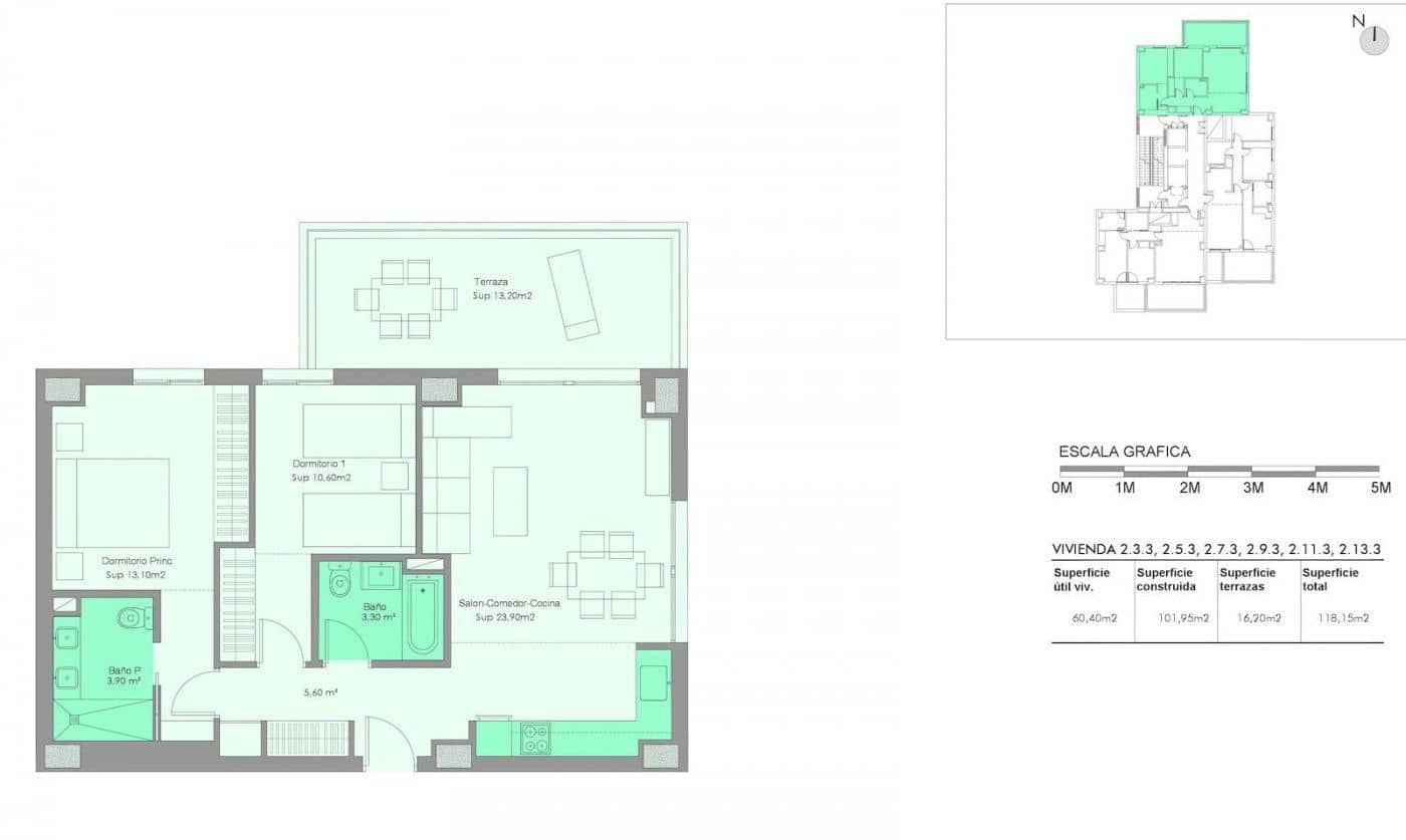 2 slaapkamer Appartement te koop in Calpe / Calp met zwembad garage - € 402.500 (Ref: 8665108)