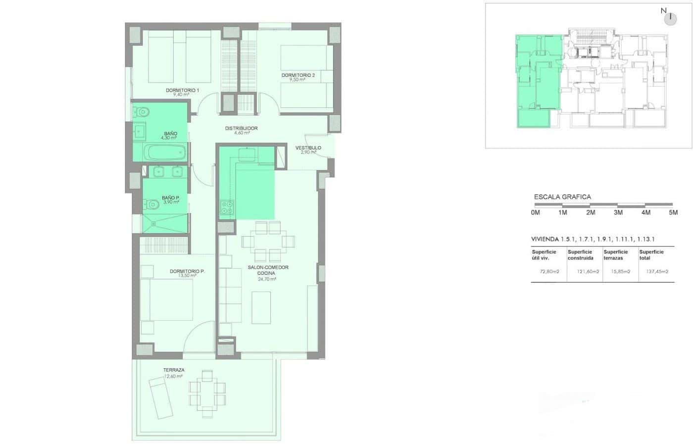 3 slaapkamer Appartement te koop in Calpe / Calp met zwembad garage - € 540.250 (Ref: 8665109)