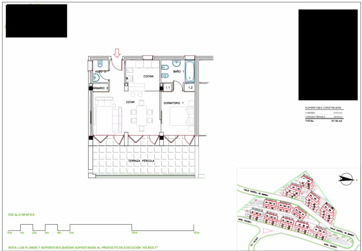 1 slaapkamer Appartement te koop in Xeresa met zwembad garage - € 198.000 (Ref: 8677494)