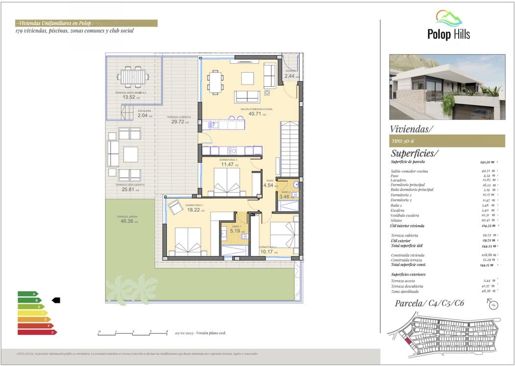 3 Zimmer Villa zu verkaufen in Polop mit Pool Garage - 480.000 € (Ref: 6725190)