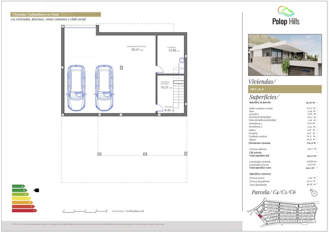 3 Zimmer Villa zu verkaufen in Polop mit Pool Garage - 480.000 € (Ref: 6725190)