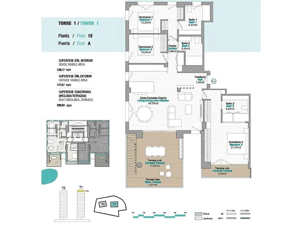 3 camera da letto Appartamento in vendita in Calpe / Calp con piscina garage - 1.265.000 € (Rif: 6999766)