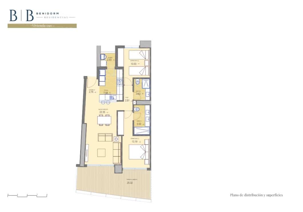 2 slaapkamer Appartement te koop in Benidorm met zwembad garage - € 690.000 (Ref: 7007532)
