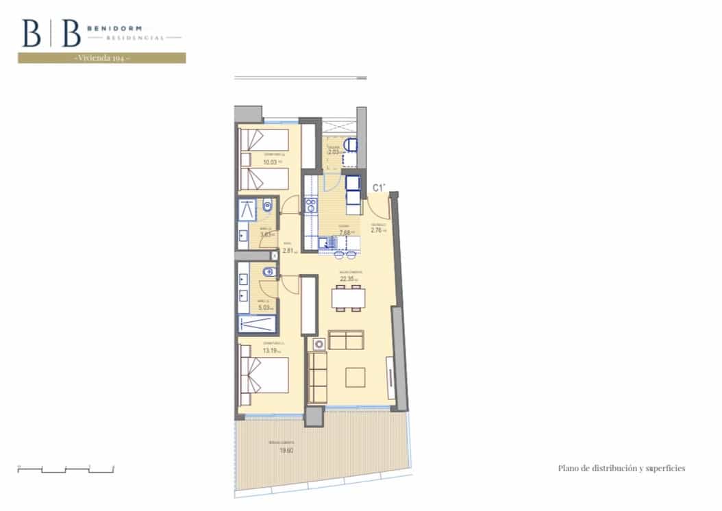 2 camera da letto Appartamento in vendita in Benidorm con piscina garage - 700.000 € (Rif: 7016171)