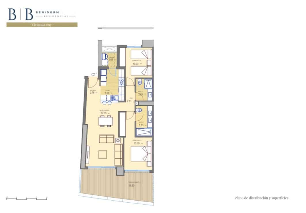 2 camera da letto Appartamento in vendita in Benidorm con piscina garage - 700.000 € (Rif: 7016171)
