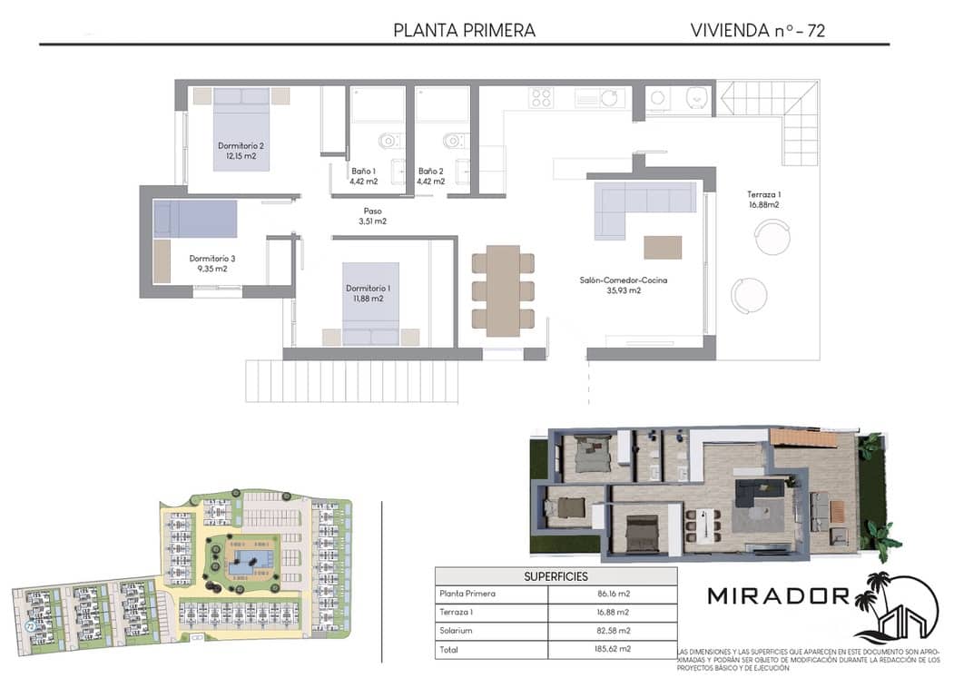 3 bedroom Bungalow for sale in Finestrat with pool garage - € 399,800 (Ref: 7306558)