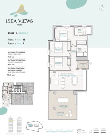 3 soveværelse Lejlighed til salg i Playa Arenal - Bol, Calpe / Calp med garage - € 795.000 (Ref: 7363565)