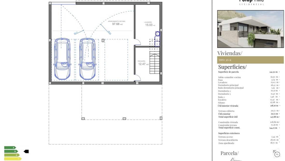 3 camera da letto Villa in vendita in Polop con piscina garage - 447.000 € (Rif: 7405854)
