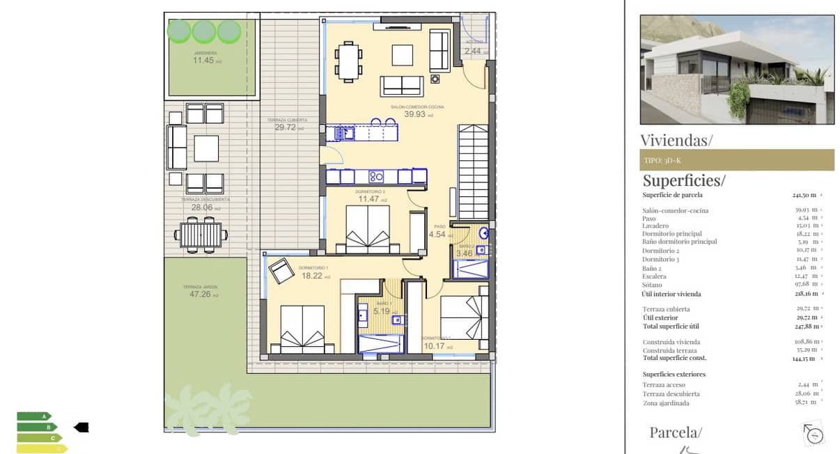 3 camera da letto Villa in vendita in Polop con piscina garage - 447.000 € (Rif: 7405854)