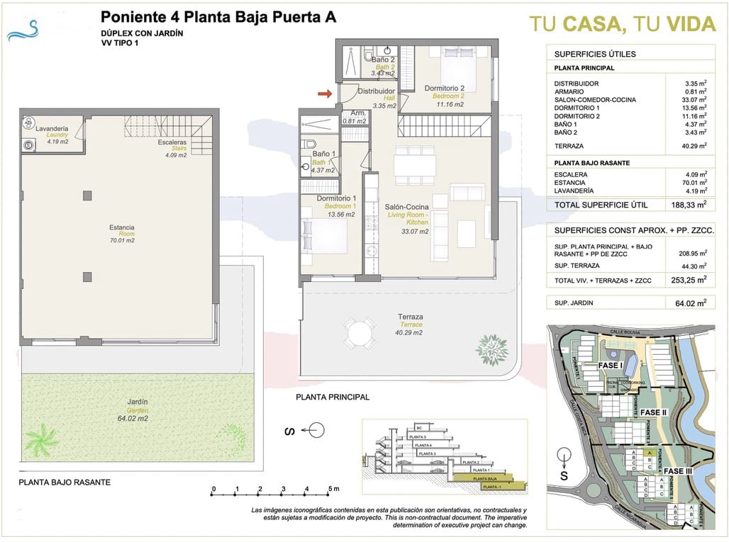 2 makuuhuone Huoneisto myytävänä paikassa Finestrat mukana 
autotalli - 550 000 € (Ref: 7432593)