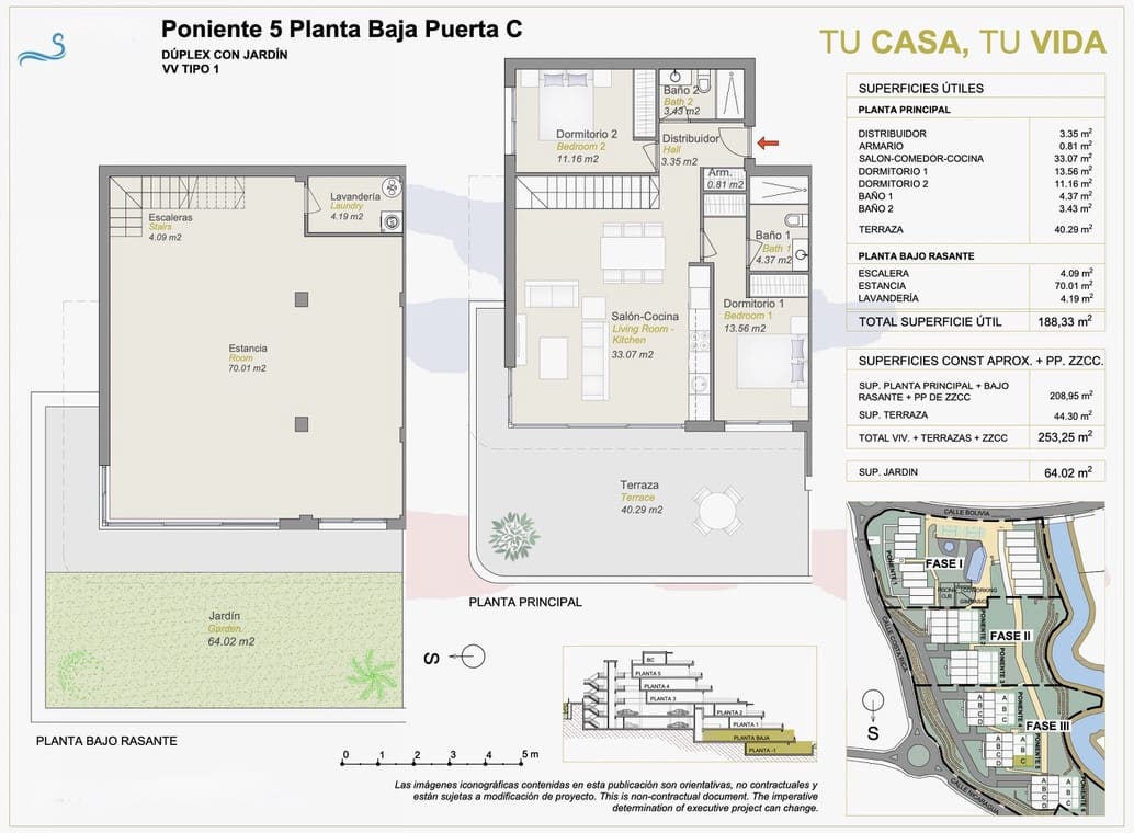 2 makuuhuone Huoneisto myytävänä paikassa Finestrat mukana 
autotalli - 550 000 € (Ref: 7432593)