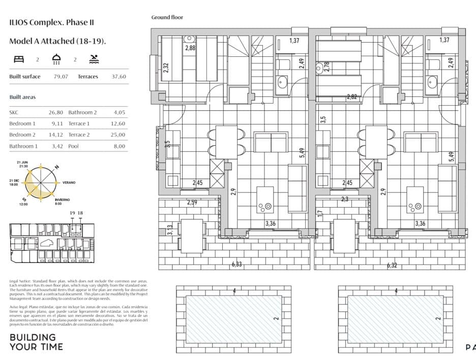 2 soveværelse Semi-Rækkehus til salg i Orihuela med swimmingpool garage - € 275.000 (Ref: 7536910)