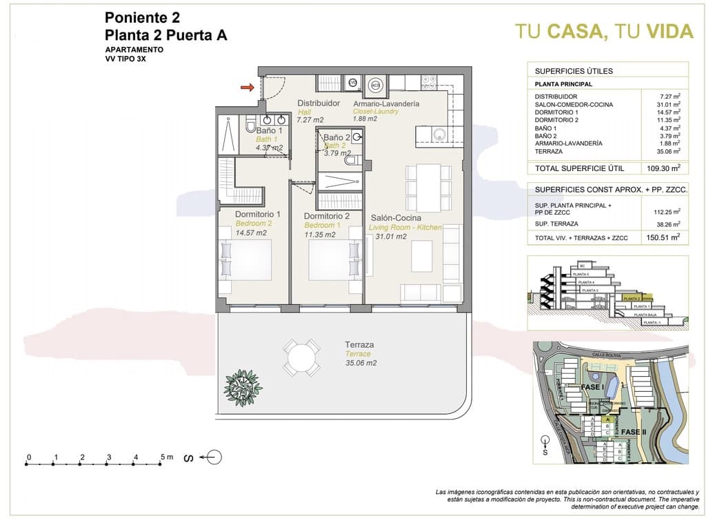 2 camera da letto Appartamento in vendita in Finestrat con garage - 390.000 € (Rif: 7640742)