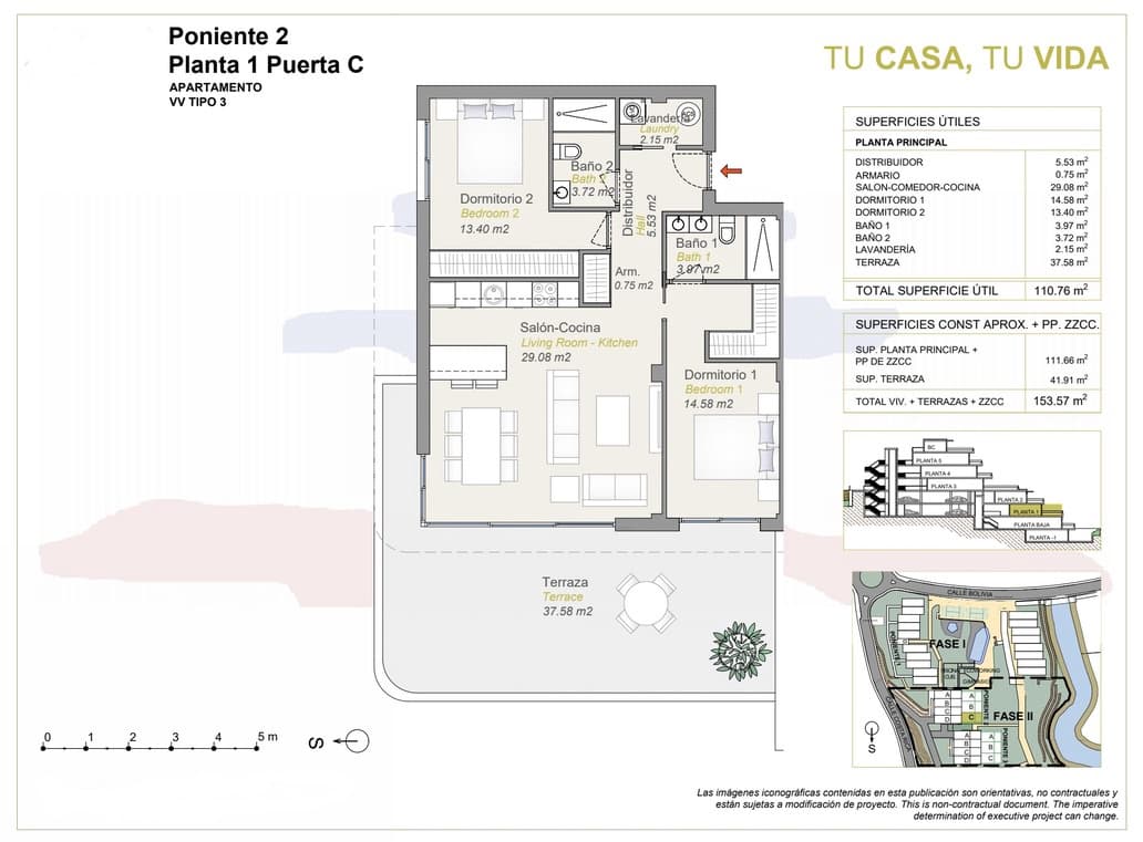 2 camera da letto Appartamento in vendita in Finestrat con garage - 390.000 € (Rif: 7640742)