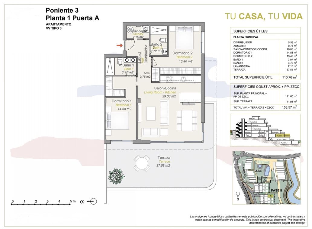 2 camera da letto Appartamento in vendita in Finestrat con garage - 390.000 € (Rif: 7640742)