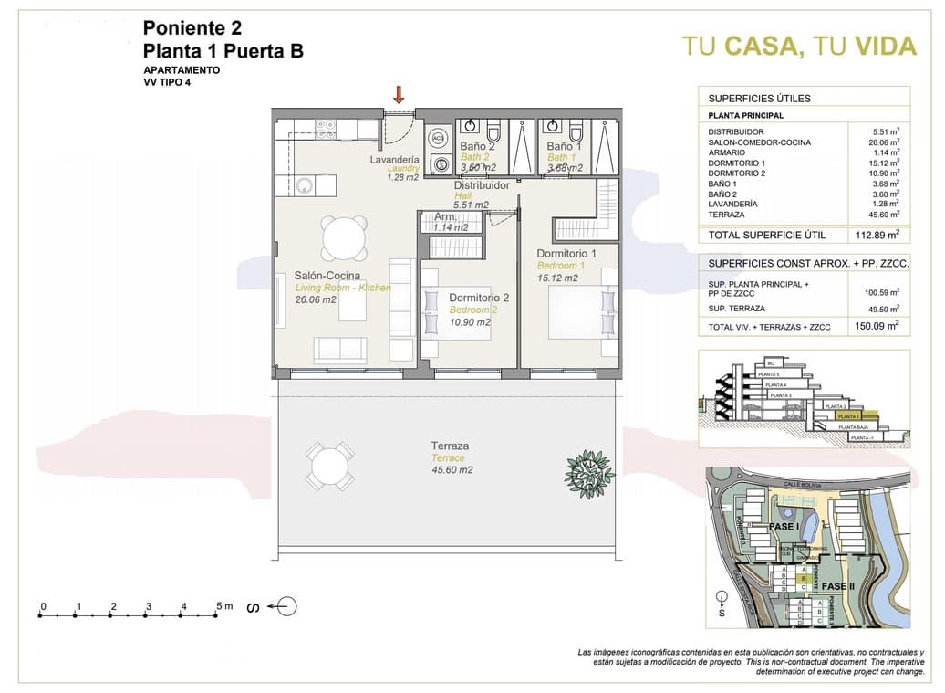 2 bedroom Apartment for sale in Finestrat with garage - € 380,000 (Ref: 7645394)