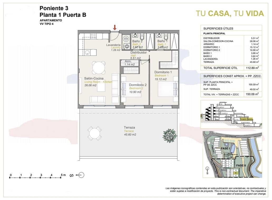 2 bedroom Apartment for sale in Finestrat with garage - € 380,000 (Ref: 7645394)