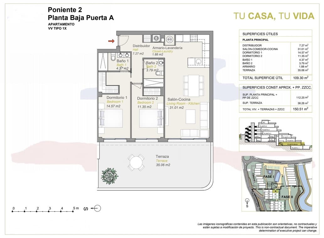 2 bedroom Apartment for sale in Finestrat with garage - € 370,000 (Ref: 7645395)