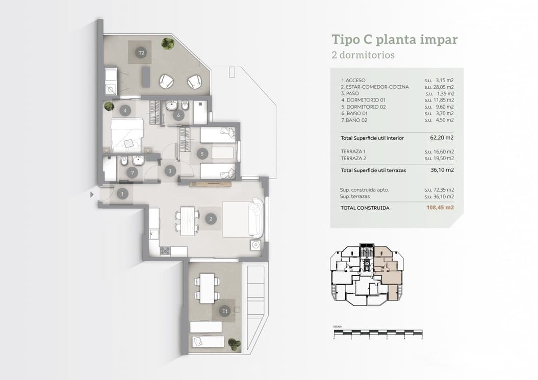 2 camera da letto Appartamento in vendita in Calpe / Calp - 442.000 € (Rif: 8024105)