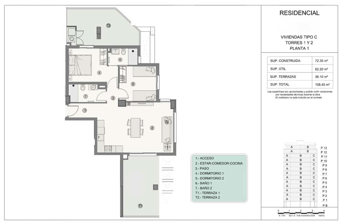 2 soveværelse Lejlighed til salg i Calpe / Calp med garage - € 450.000 (Ref: 8039703)